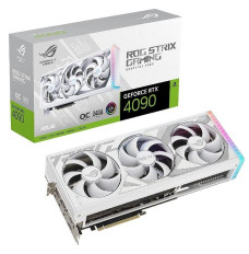 Graphics Card ASUS NVIDIA GeForce RTX 4090 24 GB GDDR6X 384 bit PCIE 4.0 16x 2xHDMI 3xDisplayPort ROG-STRIX-RTX4090-O24G-WH
