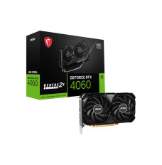 Graphics Card MSI NVIDIA GeForce RTX 4060 8 GB GDDR6 128 bit PCIE 4.0 8x Dual Slot Fansink 1xHDMI 3xDisplayPort RTX4060VEN2XBLK8GOC