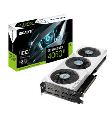 Graphics Card GIGABYTE NVIDIA GeForce RTX 4060 Ti 8 GB GDDR6 128 bit PCIE 4.0 16x GPU 2550 MHz 2xHDMI 2xDisplayPort GV-N406TEAGLEOCICE-8GD