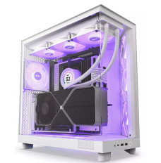 Case NZXT H6 Flow RGB MidiTower Case product features Transparent panel Not included ATX MicroATX MiniITX Colour White CC-H61FW-R1