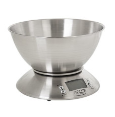 Adler AD 3134 Electronic kitchen scale Stainless steel Round