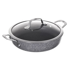 Induction deep frying pan with 2 handles BALLARINI Salina Granitium 24 cm 75002-811-0