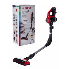 Bosch BBS711ANM stick vacuum/electric broom Bagless 0.3 L Black, Red, Stainless steel