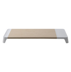 POUT Eyes6 - Monitor stand with quick charger, light wood (maple) colour with white finish
