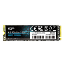 Silicon Power P34A60 M.2 512 GB SSD PCI Express SLC NVMe (SP512GBP34A60M28RR) Bulk