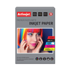 Activejet AP4-125M100 matte photo paper for ink printers; A4; 100 pcs