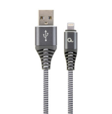 Gembird CC-USB2B-AMLM-2M-WB2 lightning cable Grey, White