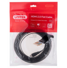 UNITEK HDMI CABLE 2.0 4K60HZ,FLAT, 5M, C11063BK-5M