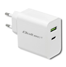 Qoltec 51718 Charger | 42W | 5-20V | 2.4-3A | USB type C PD | USB | White