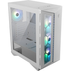 MSI MPG GUNGNIR 110R WHITE Mid Tower Gaming Computer Case 'White, 4x 120mm ARGB Fan, 1 to 6 ARGB Control board, USB Type-C, Tempered Glass, Center, ATX, mATX, mini-ITX'