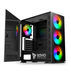 SAVIO PC Case Prime X1 ARGB Glass Black