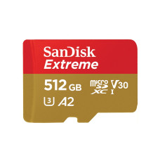 SanDisk Extreme 512 GB MicroSDHC UHS-I Class 10