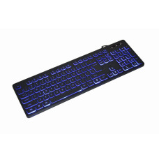 Gembird KB-UML3-02 backlight multimedia keyboard (3-color), black, US layout
