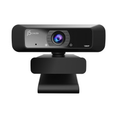 j5create JVCU100 USB™ HD Webcam with 360° Rotation, 1080p Video Capture Resolution, Black