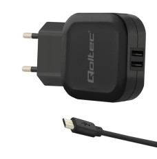 Qoltec 50187 mobile device charger Black Indoor