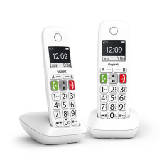 Gigaset E290 Duo Analog/DECT telephone Caller ID White