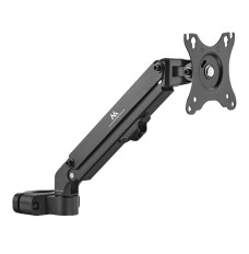 Maclean MC-459 Monitor Holder 17"-27" Pole Mount Arm 28-60mm Full Motion Flat & Curved Screens 7kg VESA 75x75 100x100 Swivel Tilt Rotate Universal Monitor Mount