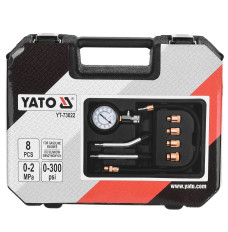 COMPRESSION PRESSURE GAUGE FOR GASOLINE ENGINES 8 PCS. YATO YT-73022