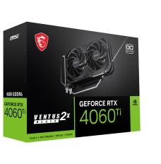 MSI VENTUS GeForce RTX 4060 Ti 2X BLACK 8G OC NVIDIA 8 GB GDDR6