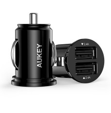 AUKEY CC-S1 Mini mobile device charger 2xUSB-A 24W 4.8A Black Auto