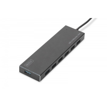 Hub 7-port USB 3.0 SuperSpeed., power supply, aluminum