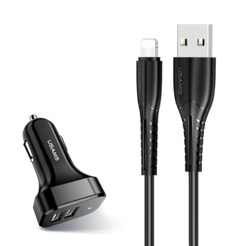 car charger 2xUSB c13 2.1A lightning black NTU35LC13TZ