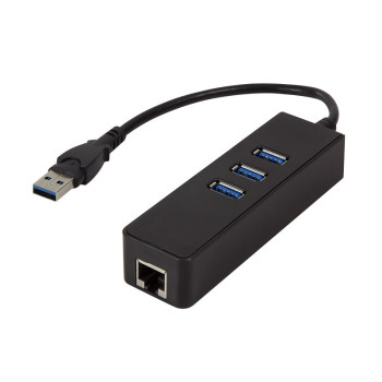 USB3.0 3-port hub with gigabit adapter