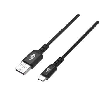 Cable USB-USB C 2m silicone black Quick Charge