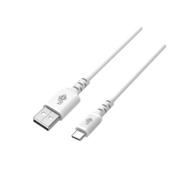 Cable USB-USB C 2m silicone white Quick Charge