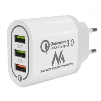 Universal 3xUSB quick charger Maclean MCE479W