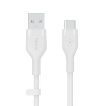 Cable BoostCharge USB-A USB-C silicone 1m, white