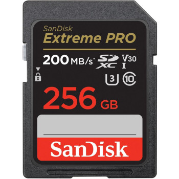 Extreme Pro SDXC 256GB 200 140 MB s V30 UHS-I