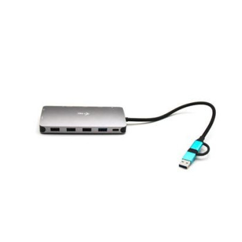 Docking Station USB 3.0 USB-C Thunderbolt 3x Display Metal Nano Dock LAN +Power Delivery 100W