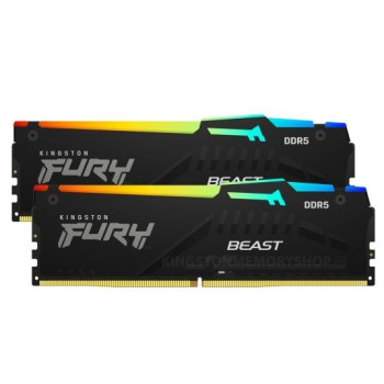 Memory DDR5 Fury Beast Black RGB 32GB(2*16GB) 5200 CL36 EXPO