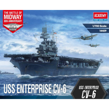 Plastic model Ship USS CV-6 Enterprise Battle of Midway