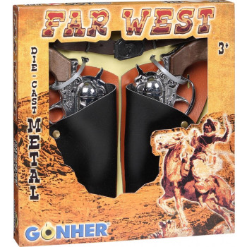Cowboy set - 2 revolvers and a belt Gonher