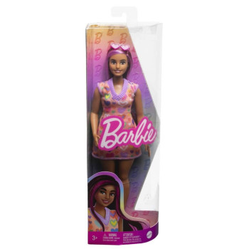 Barbie Fashionistas Doll With Pink-Streaked Hair And Heart Dress 