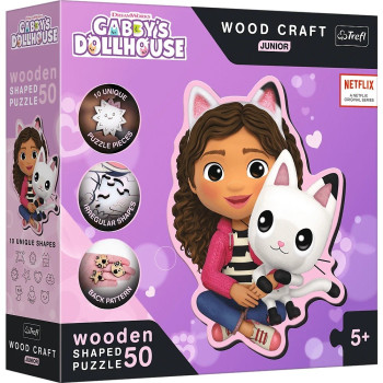 Wooden puzzles 50 pieces Gabby and her Kitten