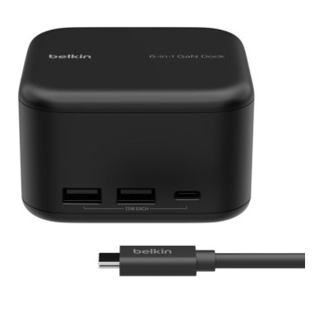 Stacja Dokująca GaN 6w1 USB-A USB-C Eth HDMI PD