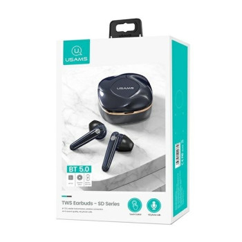 Bluetooth Headphones TW S 5.0 SD Series blue