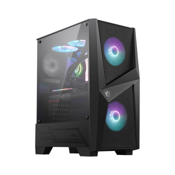 MSI MAG FORGE 100R PC Case, Mid-Tower, USB 3.2, Black MSI MSI MAG FORGE 100R Black ATX Power supply included No