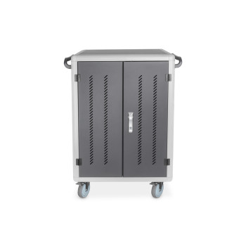 Digitus Charging Trolley 30 Notebooks / Tablets up to 15.6" Pressure lock system with swiveling lever handle on the front and back door, lockable; Safety plug socket with switch on the side