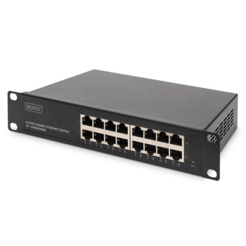 Digitus 16-port Gigabit Ethernet Switch DN-80115 10/100/1000 Mbps (RJ-45), Unmanaged, Rackmountable, Power supply type Internal, Ethernet LAN (RJ-45) ports 16