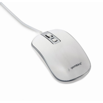 Gembird Optical USB mouse MUS-4B-06-WS Optical mouse White/Silver