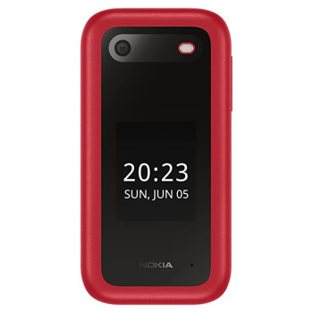 Nokia 2660 TA-1469 Red, 2.8 ", 48 MB, TFT LCD, 240 x 320, Unisoc, T107, Internal RAM 0.048 GB, 0.128 GB, microSDHC, Dual SIM, Main camera 0.3 MP, 1450  mAh