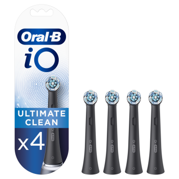 Oral-B | Toothbrush replacement | iO Ultimate Clean | Heads | For adults | Number of brush heads included 4 | Number of teeth brushing modes Does not apply | Black