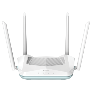 D-Link AX1500 Smart Router R15	 802.11ax, 1200+300  Mbit/s, 10/100/1000 Mbit/s, Ethernet LAN (RJ-45) ports 3, Mesh Support Yes, MU-MiMO Yes, Antenna type 4xExternal