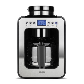 Caso Design Compact Coffee Maker with Grinder Manual, 600 W, Black/Stainless steel