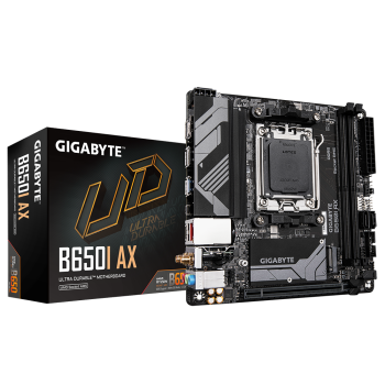 Gigabyte B650I AX 1.0 Processor family AMD Processor socket AM5 DDR5 DIMM Supported hard disk drive interfaces SATA, M.2 Number of SATA connectors 2