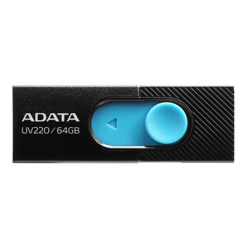 ADATA USB Flash Drive UV220 64 GB USB 2.0 Black/Blue